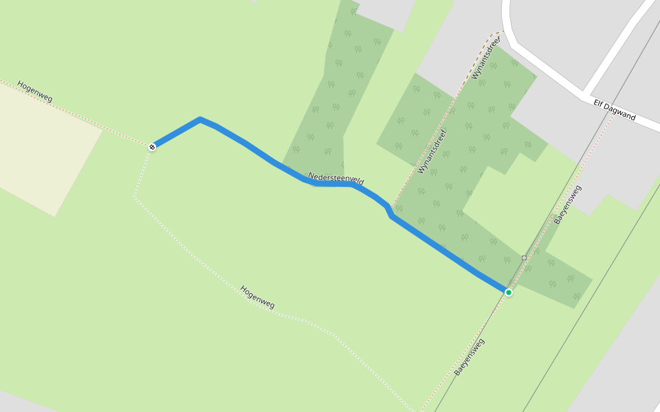 Nedersteenveld walking route map in Denderleeuw