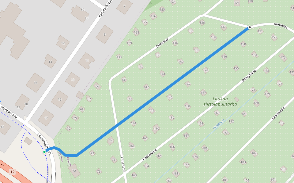 Luumutie walking route map in Leppäkoski
