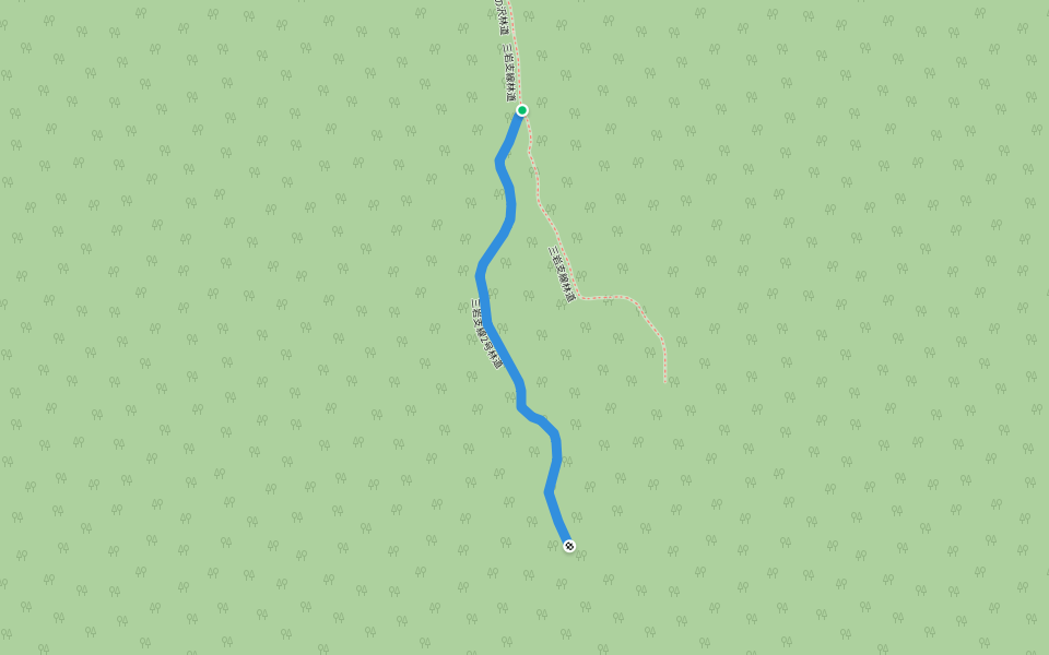 三岩支線2号林道 walking route map in Hidaka