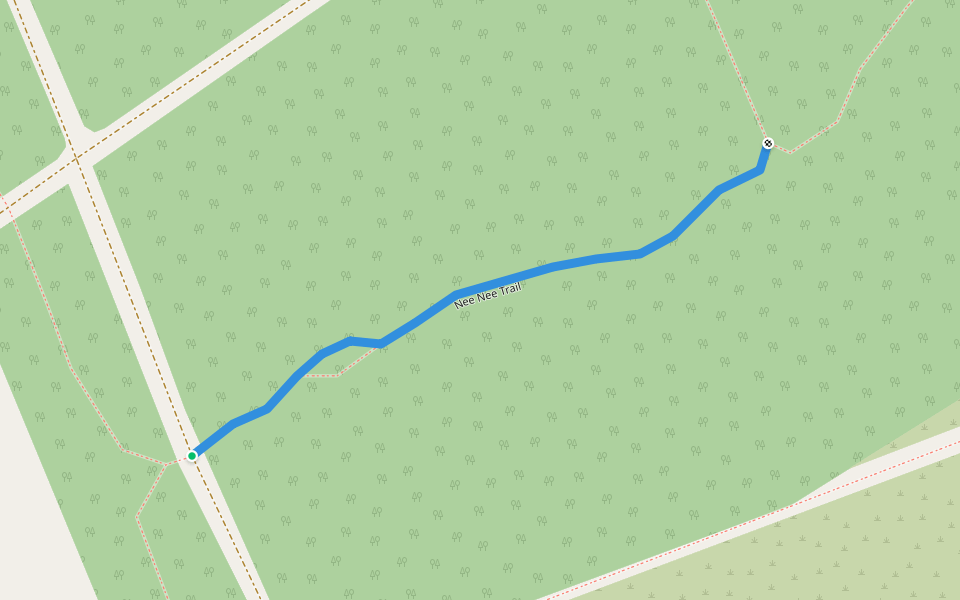 Nee Nee Trail walking route map in Weeting