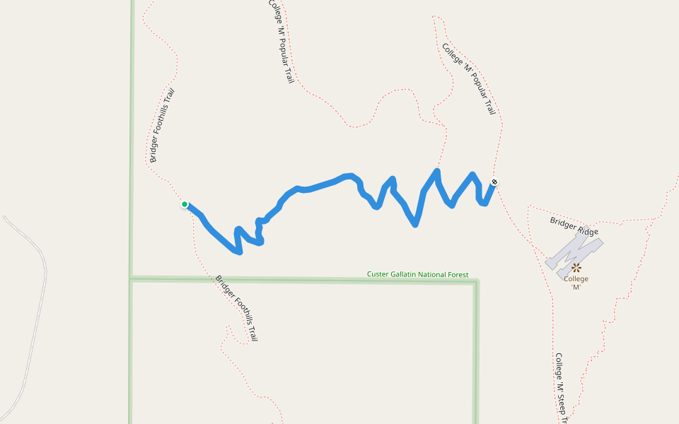 College 'M' Shortcut Trail