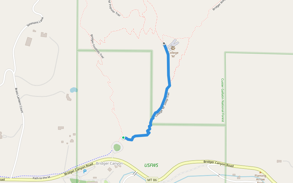 College 'M' Steep Trail