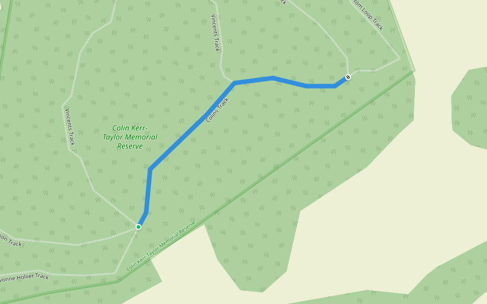 Colins Track walking route map in Waimauku