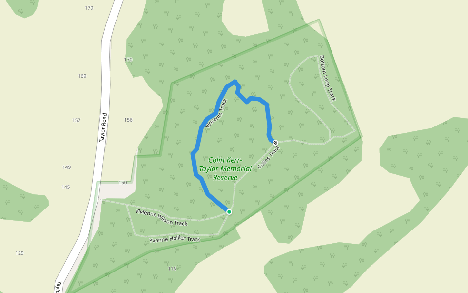 Vincents Track walking route map in Waimauku