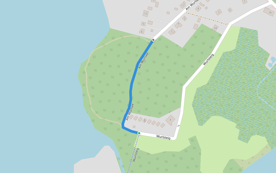 Am Wurlsee walking route map in Lychen