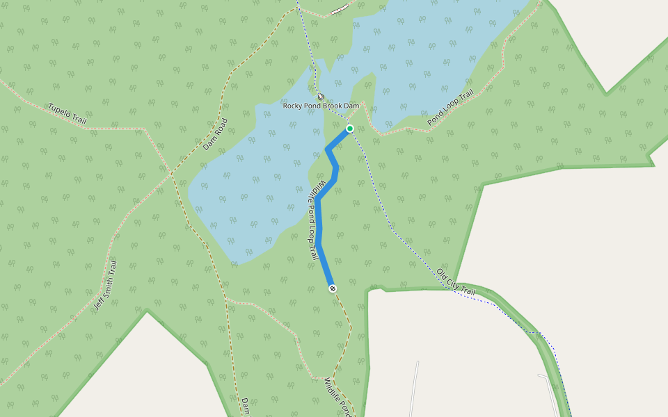 Wildlife Pond Loop Trail walking route map in Hollis
