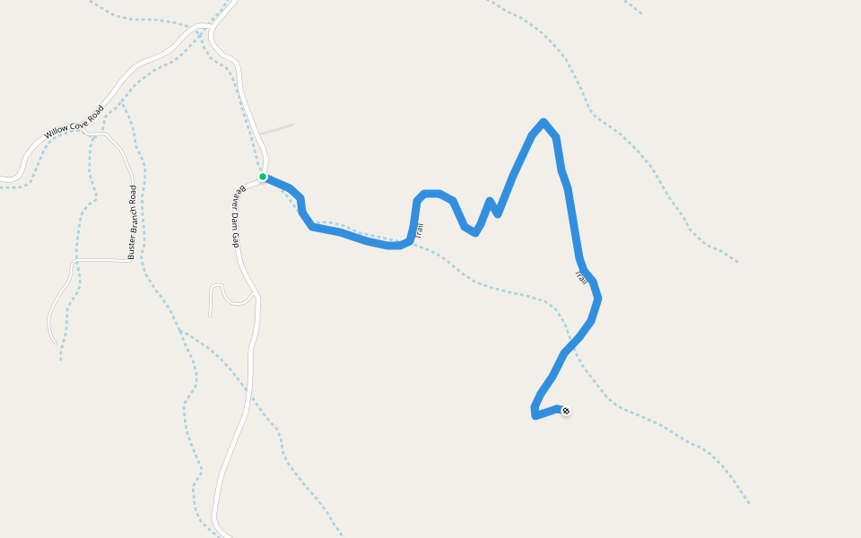 Trail walking route map in Leicester