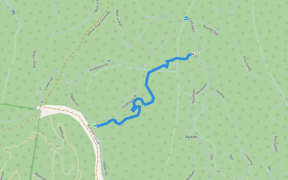 Handlebars walking route map in Bli Bli