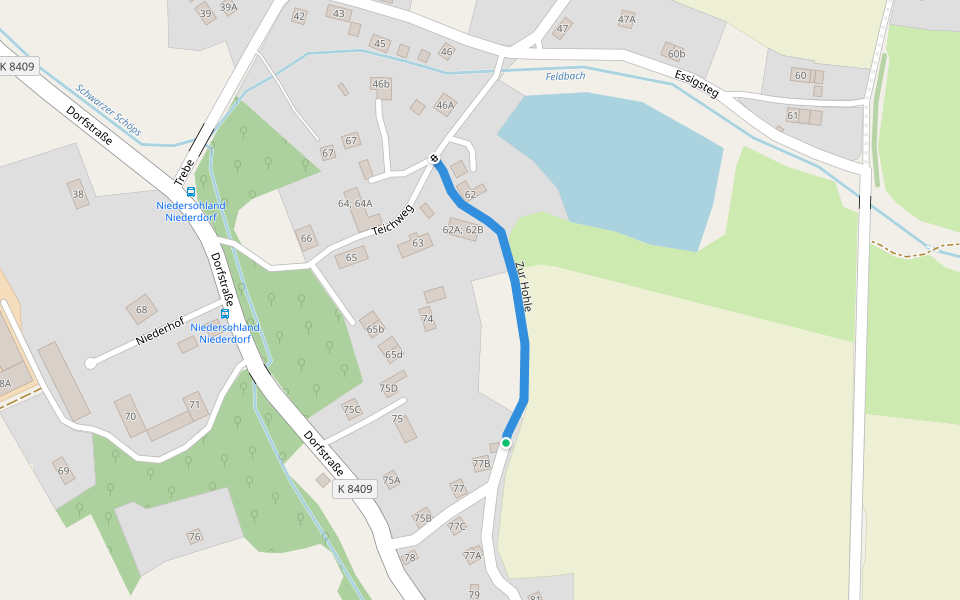 Zur Hohle walking route map in Reichenbach/Oberlausitz