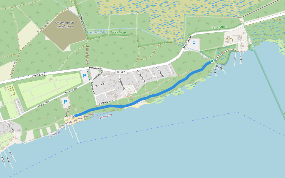 Uferweg Mardorf walking route map in Neustadt am Rübenberge