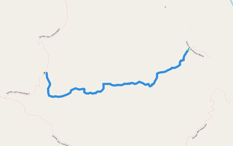 Sentier des bucherons walking route map in La Coulee
