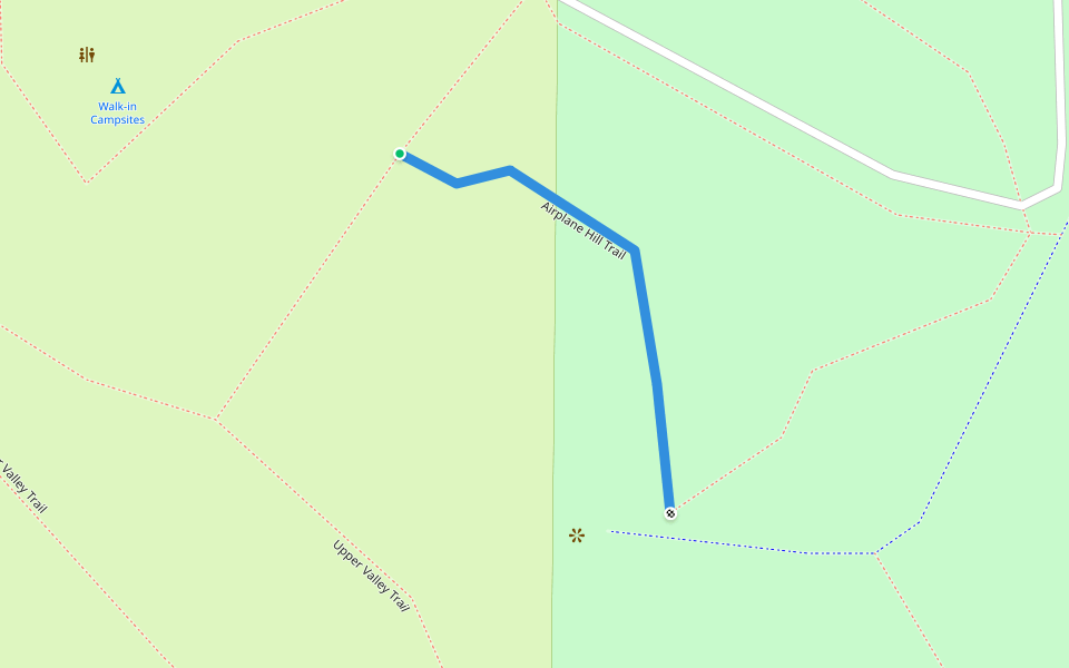 Airplane Hill Trail walking route map in Fairfax