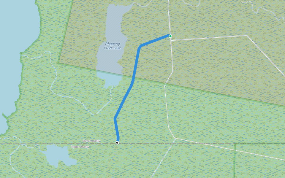 Nichols Road walking route map in Columbia