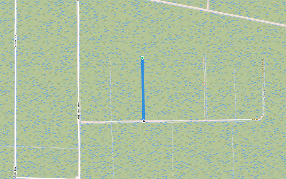 Murry Road walking route map in Manns Harbor