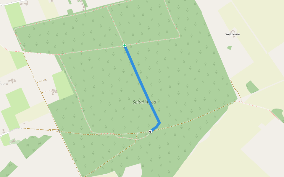 Spittal Middle walking route map in Muir of Allangrange