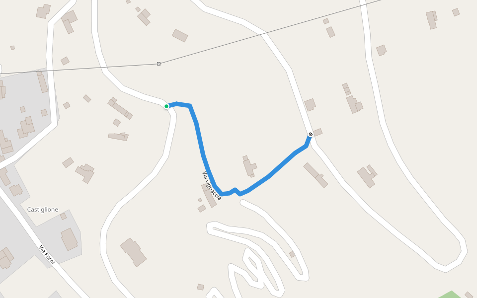 Via vignaccia walking route map in Ripa- Pozzi-Ponterosso