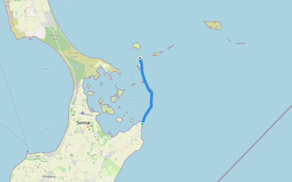 Besser Rev walking route map in Samsø