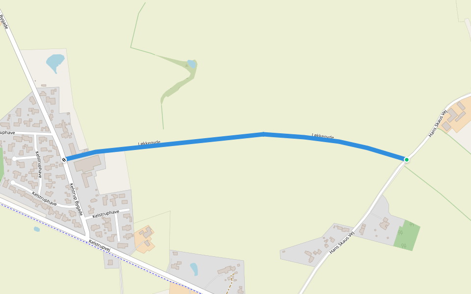 Løkkegyde walking route map in Haderslev