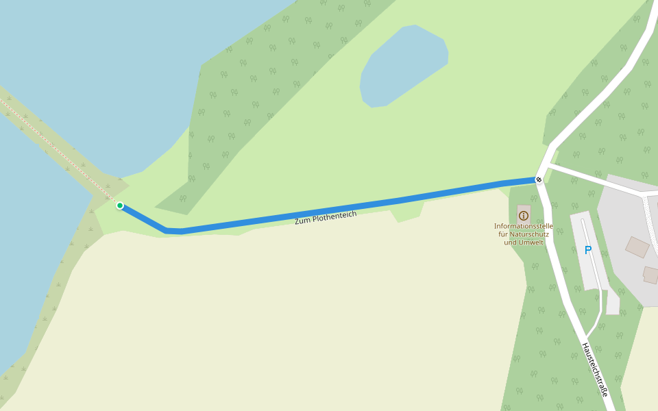 Zum Plothenteich walking route map in Plothen