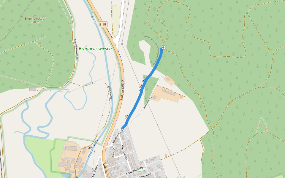 Ines' Trail walking route map in Heidenheim an der Brenz