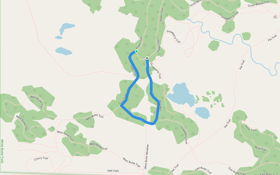 Sage Trail walking route map in Pilot Butte