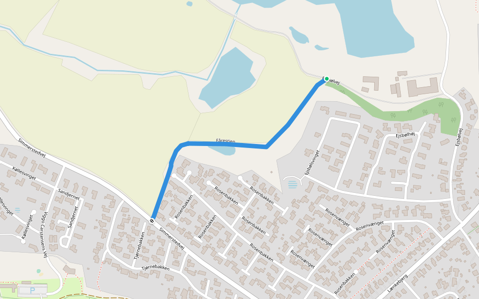 Fårestien walking route map in Haderslev