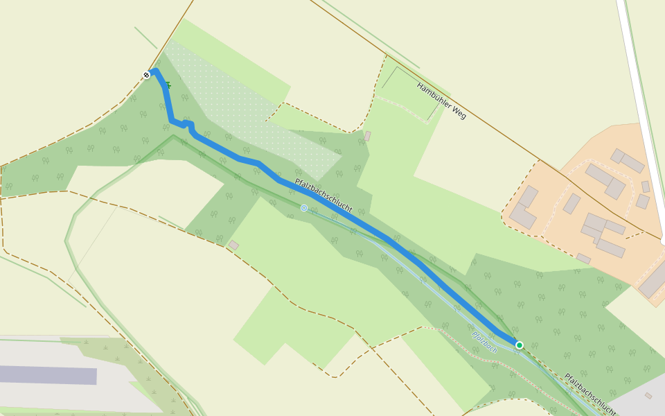Pfalzbachschlucht walking route map in Neustadt an der Aisch