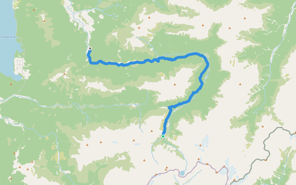 Arahua Pack Track walking route map in Turiwhate