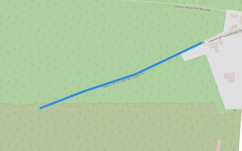 Chemin de la Lande des Godairies walking route map in Saint-Mars-la-Brière