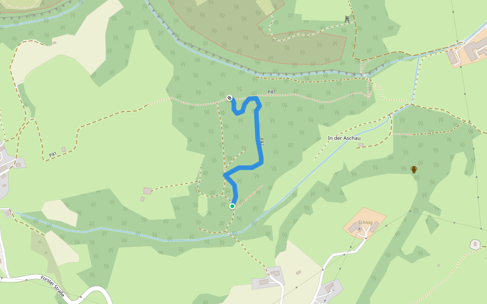 P42 walking route map in Peißenberg