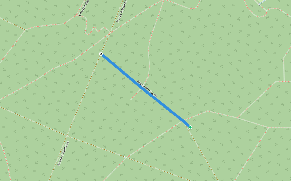 Route du Roucé walking route map in Morainvilliers