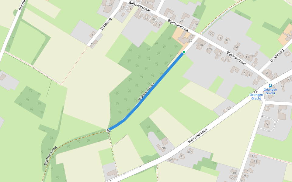 Blijkheerstraat walking route map in Gooik