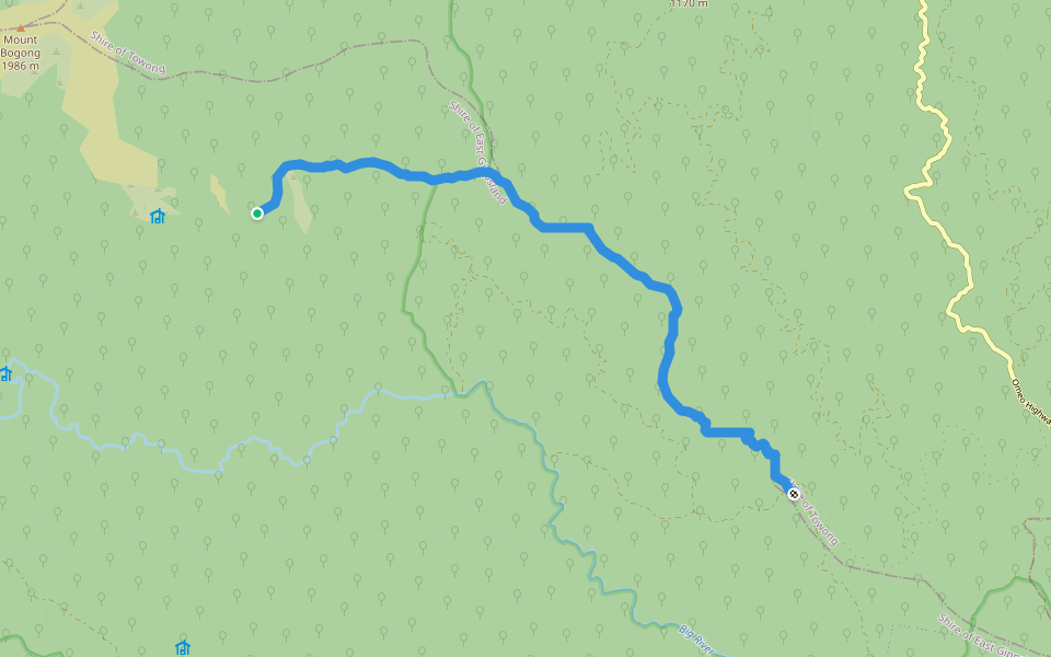 Long Spur Track walking route map in Nelse