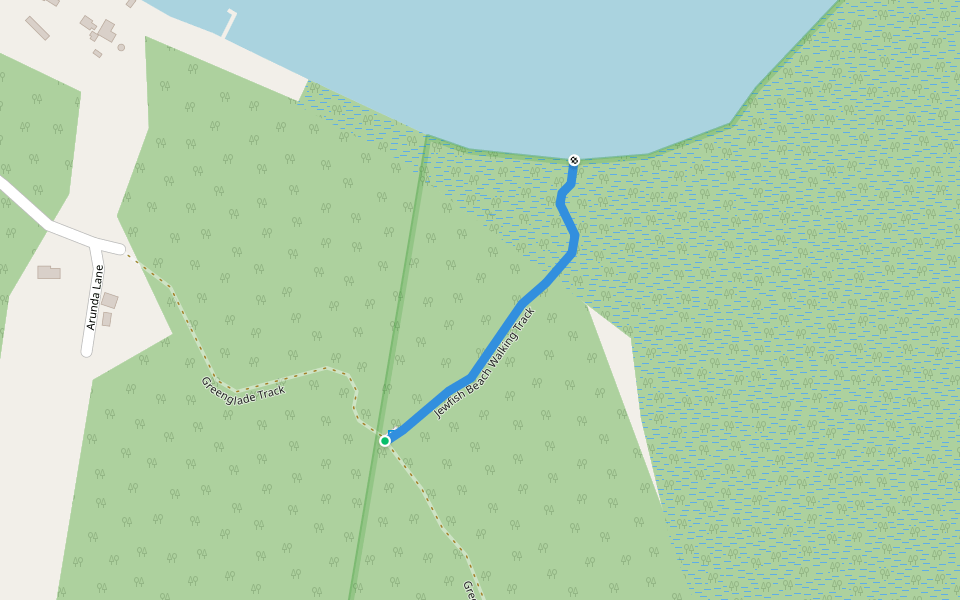 Jewfish Beach Walking Track walking route map in Wonboyn