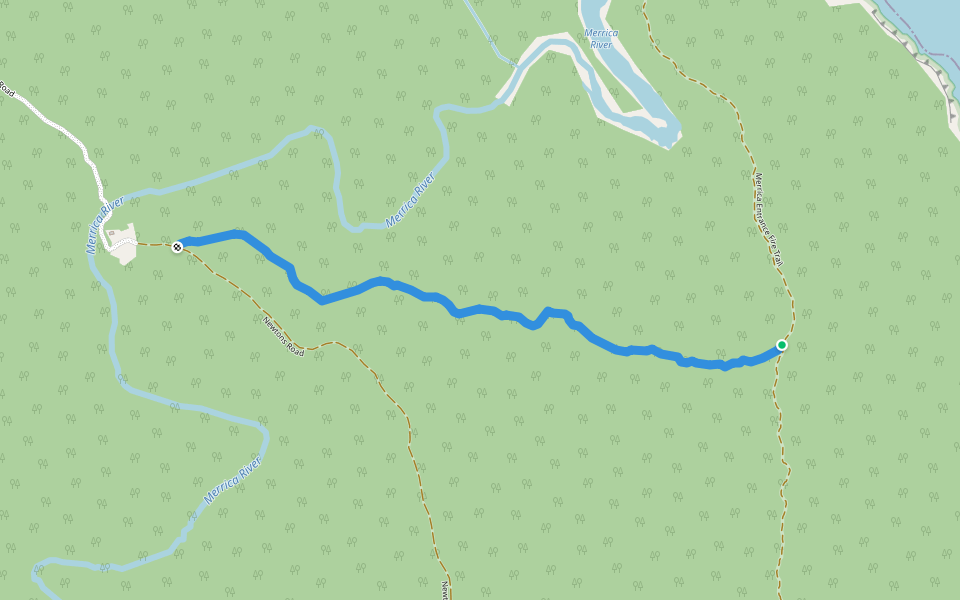 Merrica Walking Track walking route map in Nadgee