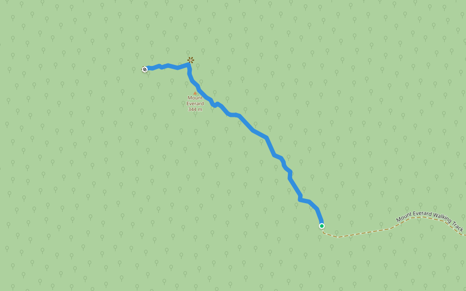 Mount Everard Walking Track walking route map in Tamboon