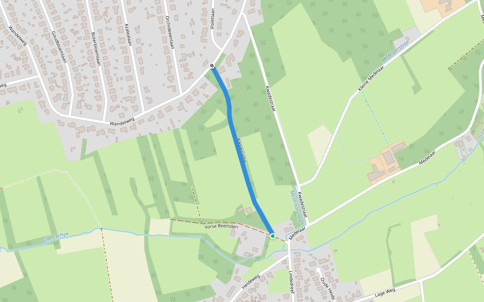 Kikkerpadje walking route map in Zoersel