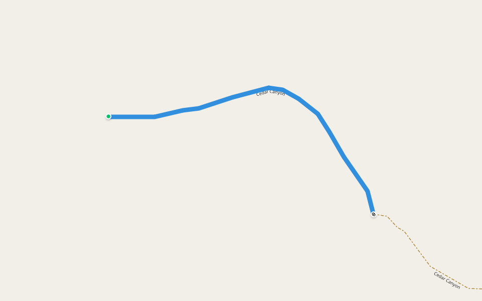 Cedar Canyon walking route map in Howe