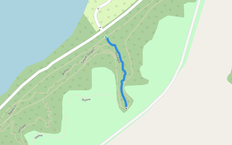 Escalator walking route map in Dundurn