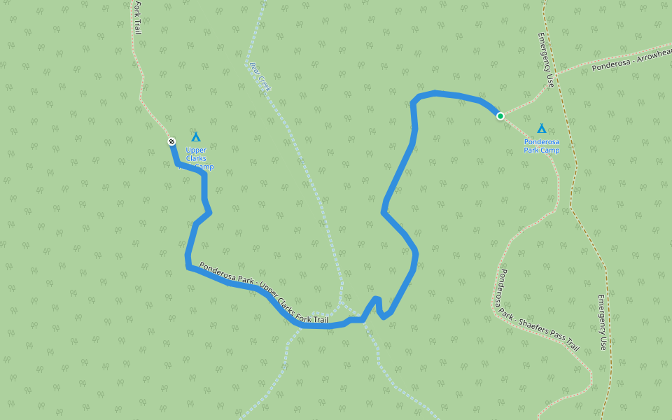 Ponderosa Park - Upper Clarks Fork Trail