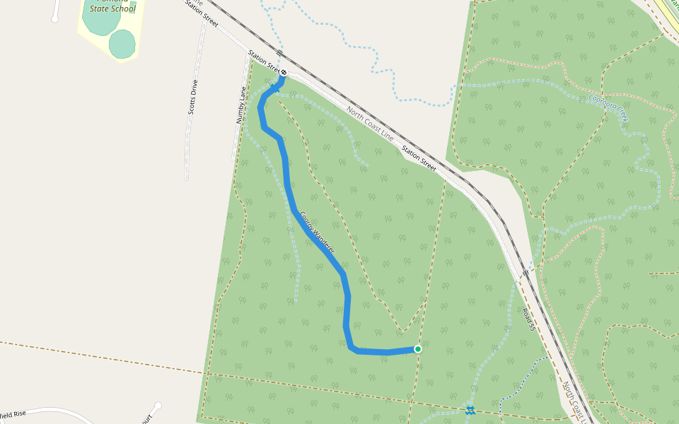Cooroy Wanderer walking route map in Pomona