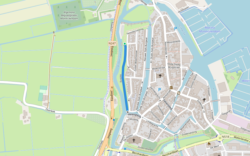 Vesting walking route map in Monnickendam