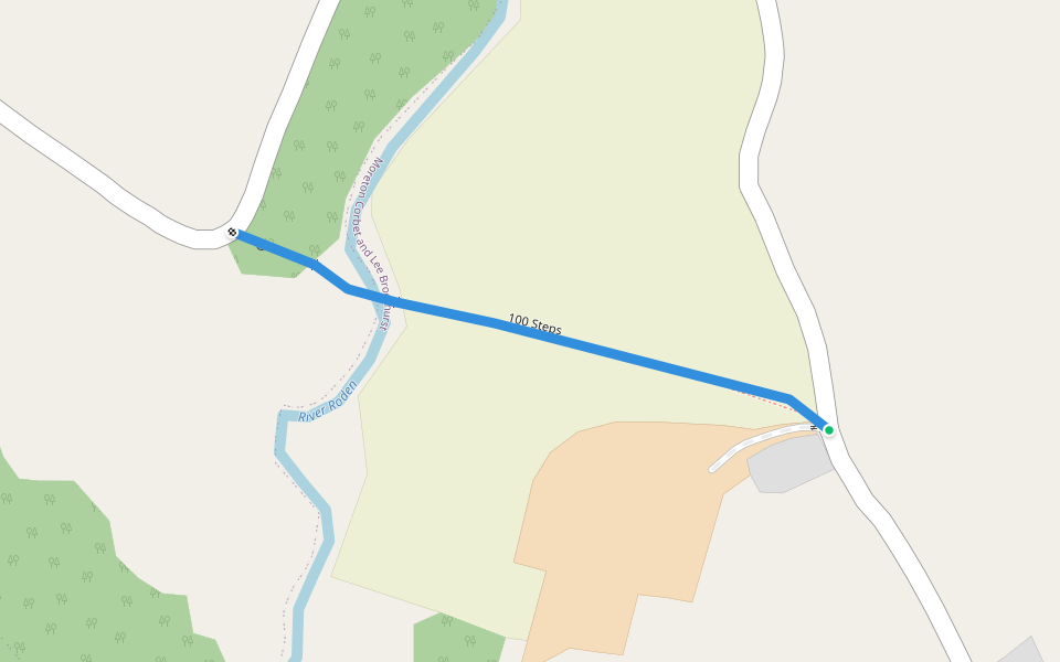 100 Steps walking route map in Lee Brockhurst