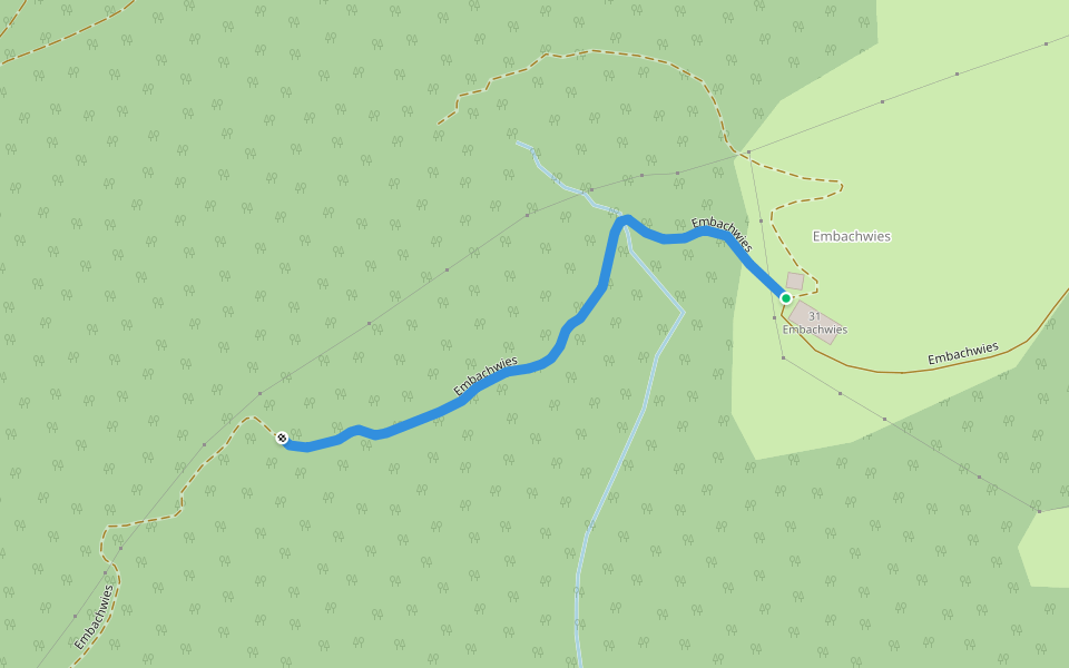 Embachwies walking route map in Landl