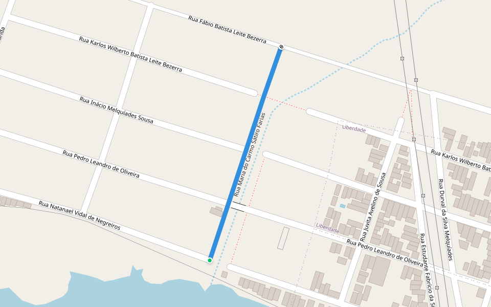 Rua Maria do Carmo Sátiro Farias walking route map in João Pessoa