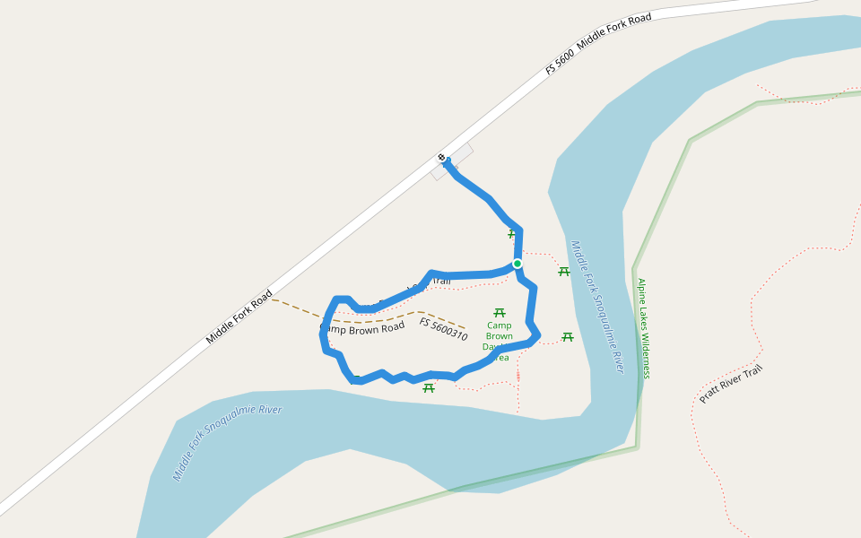 Camp Brown loop trail