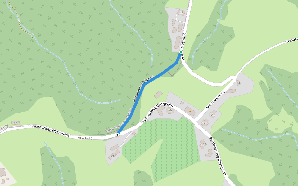 Kühgraben-Waldweg walking route map in Gasselsdorf