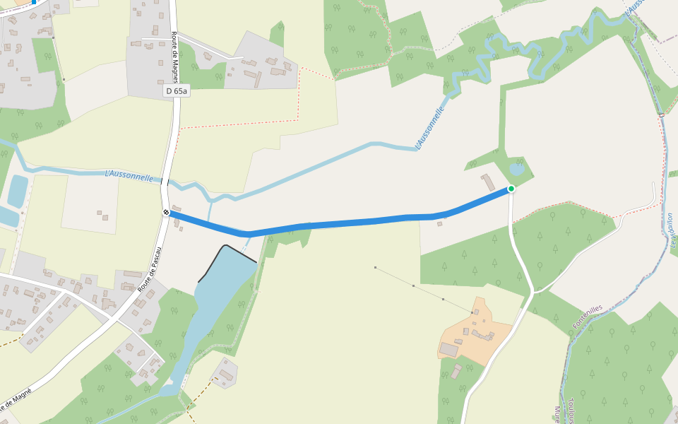 GR86 walking route map in Fontenilles