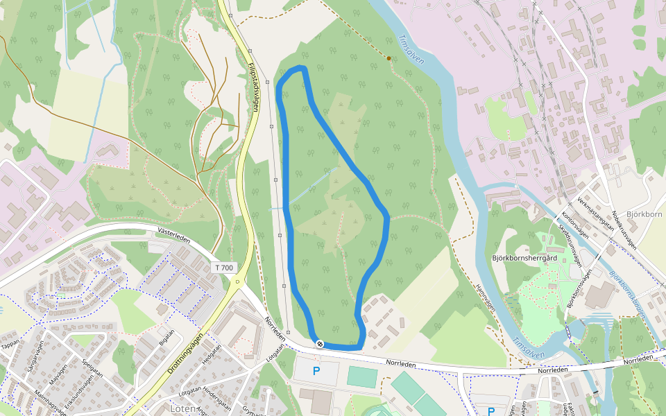 Nobelspåret - 2.3 km walking route map in Karlskoga