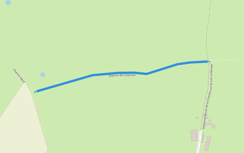 Chemin de Cutesson walking route map in Maisoncelles